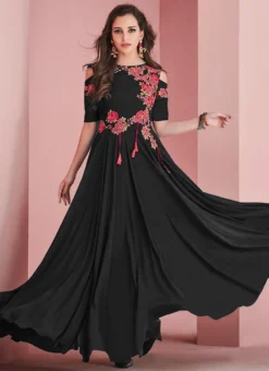 Black Georgette Salwar Set Work Wear -Mahra Clothing Shop black georgette salwar set krsdmfn755 u
