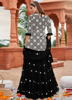 Black Georgettte Embroidered A Line Lehenga Festive Wear 7 Black Georgettte Embroidered A Line Lehenga Festive Wear -Mahra Clothing Shop black georgettte embroidered a line lehenga ghska43441108 b