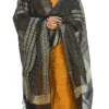 Black Handloom Cotton Weaving Work Dupatta Work Wear