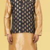 Black Jacquard Silk Nehru Jacket