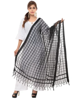Black Kota Cotton Dupatta Festive Wear -Mahra Clothing Shop black kota cotton dupatta dpdmfmfd037 u