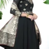 Black Net Dupatta Embroidery Georgette Anarkali Suit Party Wear
