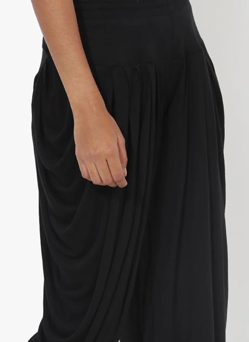 Black Rayon Dhoti Pant Work Wear 1 Black Rayon Dhoti Pant Work Wear