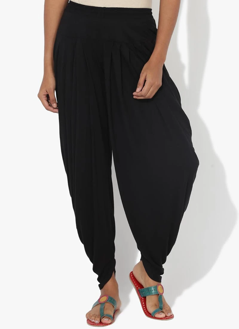 Black Rayon Dhoti Pant Work Wear 3 Black Rayon Dhoti Pant Work Wear - Image 3