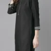 Black Rayon Kurta Palazzo Set Party Wear
