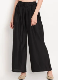 Black Rayon Palazzo Pant Work Wear -Mahra Clothing Shop black rayon palazzo suit wbdmf638 u