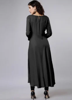 Black Rayon Salwar Set Work Wear -Mahra Clothing Shop black rayon salwar set krsdmfn309 b