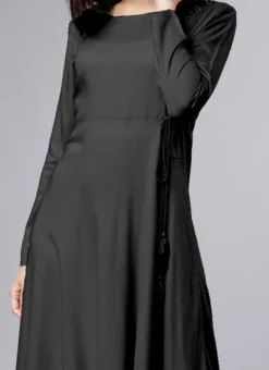 Black Rayon Salwar Set Work Wear