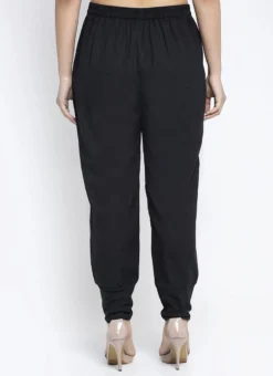 Black Rayon Straight Pant Work Wear -Mahra Clothing Shop black rayon straight pant wbdmf1111bk b