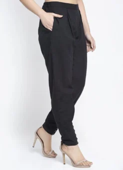 Black Rayon Straight Pant Work Wear -Mahra Clothing Shop black rayon straight pant wbdmf1111bk u