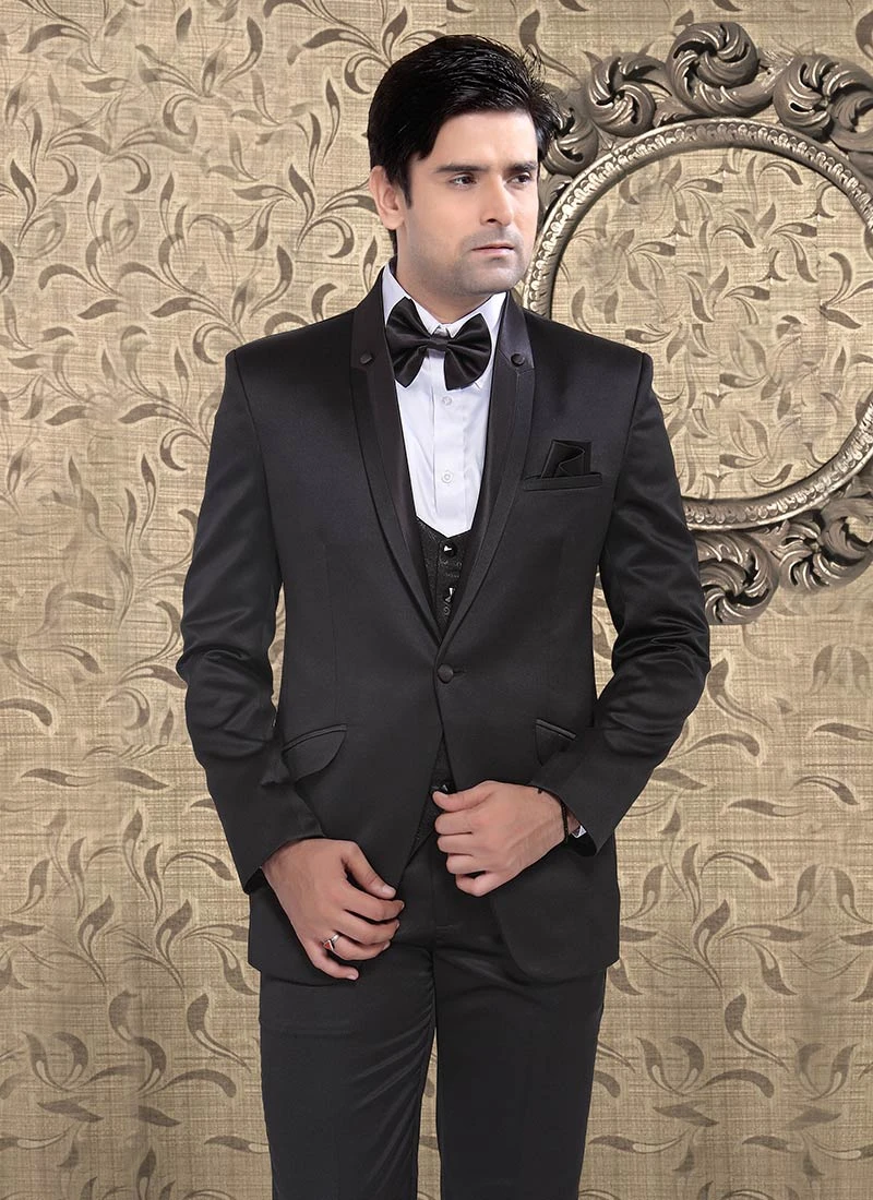 Black Satin Suit 3 Black Satin Suit - Image 3