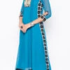 Blue Georgette Embroidered Kurta Palazzo Set After Six Wear
