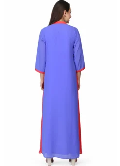 Blue Georgette Kurta Straight Pant Suit Party Wear -Mahra Clothing Shop blue georgette kurta straight pant suit krskifh99660001153 b