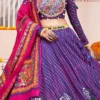 Violet Viscose Kutch Work Chaniya Choli Festive Wear