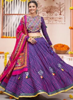 Violet Viscose Kutch Work Chaniya Choli Festive Wear -Mahra Clothing Shop blue viscose kutch work chaniya choli ghsacw8916 u