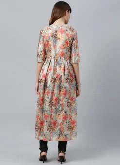 Ethnovog Printed Narrow Straight Pant Suit Work Wear -Mahra Clothing Shop bollywood vogue printed narrow straight pant suit IWBV01906159 b