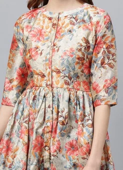 Ethnovog Printed Narrow Straight Pant Suit Work Wear