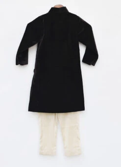 Brown Velvet Classic Sherwani And Golden Pant For Boys Party Wear 5 Brown Velvet Classic Sherwani And Golden Pant For Boys Party Wear -Mahra Clothing Shop brown velvet classic sherwani and golden pant for boys kdbdfk2588 b