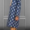 Cobalt Blue Jacquard Silk Boys Kurta Pyjama Party Wear