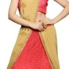 Coral Pink N Beige Lehenga Saree Party Wear