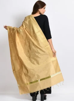 Gold Banarasi Silk Weaving Work Dupatta Work Wear -Mahra Clothing Shop gold banarasi silk weaving work dupatta dpdmimfd173 b