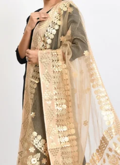 Gold Organza Cotton Gota Work Dupatta Work Wear