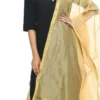 Golden Chanderi Cotton Dupatta Festive Wear