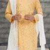 Golden Cotton Kids Boys Indowestern Sherwani Festive Wear