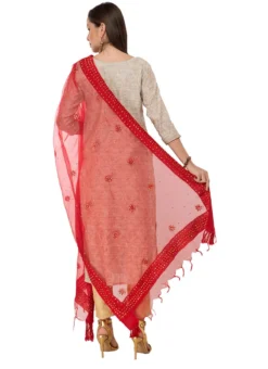 Golden Organza Cotton Embroidered Work Dupatta Festive Wear -Mahra Clothing Shop golden organza cotton embroidered work dupatta dpdmfmfd003 b