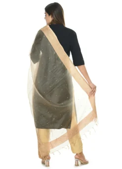 Golden Organza Cotton Stones Work Dupatta Festive Wear -Mahra Clothing Shop golden organza cotton stones work dupatta dpdmfmfd047 b