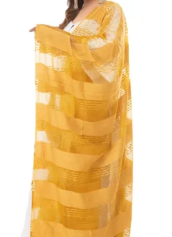 Golden Organza Dupatta After Six Wear