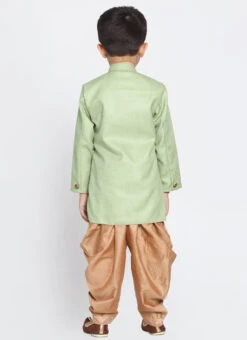 Light Pista Green Art Silk Dhoti Set -Mahra Clothing Shop green art silk dhoti set kddmf494 b