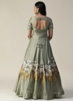 Green Art Silk Sequins Dresses And Gown Party Wear -Mahra Clothing Shop green art silk sequins dresses and gown bgwrdsas87 b