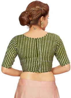 Green Blended Cotton Blouse After Six Wear -Mahra Clothing Shop green blended cotton blouse blmff1833gr b