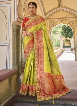 Green Dola Viscose Embroidery Sequins Work Party Wear -Mahra Clothing Shop green dola viscose embroidery sequins work samkns9605515 u