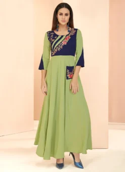 Green Embroidered Anarkali Dress After Six Wear -Mahra Clothing Shop green embroidered anarkali gown iwdsli6024 u