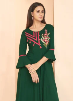 Green Embroidered Dress After Six Wear -Mahra Clothing Shop green embroidered anarkali gown iwdsli6028 b