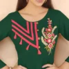Green Embroidered Dress After Six Wear
