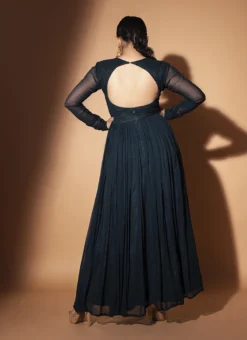 Green Georgette Sequins Anarkali Suit Party Wear -Mahra Clothing Shop green georgette sequins anarkali suit sldrnrkb0002 b