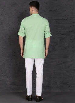 Green Viscose Cotton Kurta 5 Green Viscose Cotton Kurta -Mahra Clothing Shop green viscose cotton kurta kusifh990035 b