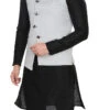 Grey Art Silk Jacquard Nehru Jacket