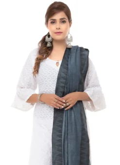Grey Blended Cotton Dupatta After Six Wear -Mahra Clothing Shop grey blended cotton dupatta dpsdmfd194 b