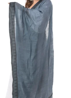 Grey Blended Cotton Dupatta After Six Wear