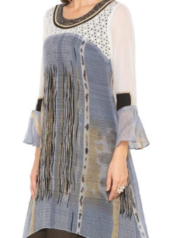 Grey Kurta Palazzo Set After Six Wear