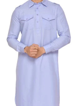 Lavender Art Silk Pathani Set