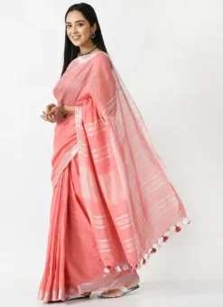 Light Gajari Linen Sari After Six Wear -Mahra Clothing Shop light gajari linen sari sadmfs061 u