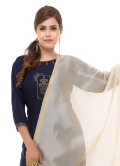 Light Golden Chanderi Cotton Dupatta Festive Wear -Mahra Clothing Shop light golden chanderi cotton dupatta dpdmfmfd025 b