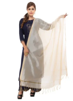 Light Golden Chanderi Cotton Dupatta Festive Wear -Mahra Clothing Shop light golden chanderi cotton dupatta dpdmfmfd025 u