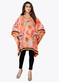 Light Orange Georgette Kaftan After Six Wear -Mahra Clothing Shop light orange georgette kaftan kfmnc009 u