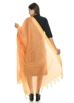 Light Orange Handloom Cotton Weaving Work Dupatta Work Wear -Mahra Clothing Shop light orange handloom cotton weaving work dupatta dpdmimfd054 b